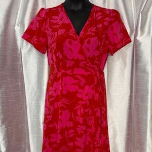 PrettyGarden Maxi Dress Wrap V Neck Floral Wedding Guest Party Summer Spring M